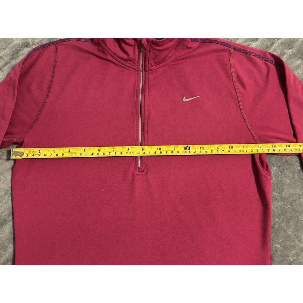 Nike Women’s Fuchsia Running Dri-Fit Sz M 1/4 Zip Lightweight Pullover Jacket - Picture 6 of 10